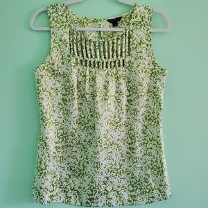 Banana Republic SMALL Blouse Green Flowery
